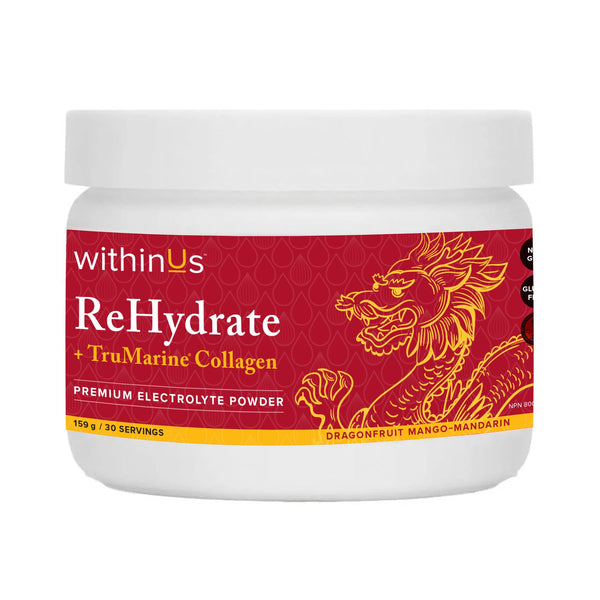 *NEW* ReHydrate + TruMarine® Collagen Jar DRAGONFRUIT MANGO-MANDARIN - 30 Servings