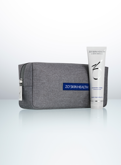 Travel-Sized Hydrating Crème 58g/2oz + Gray Cosmetic Bag