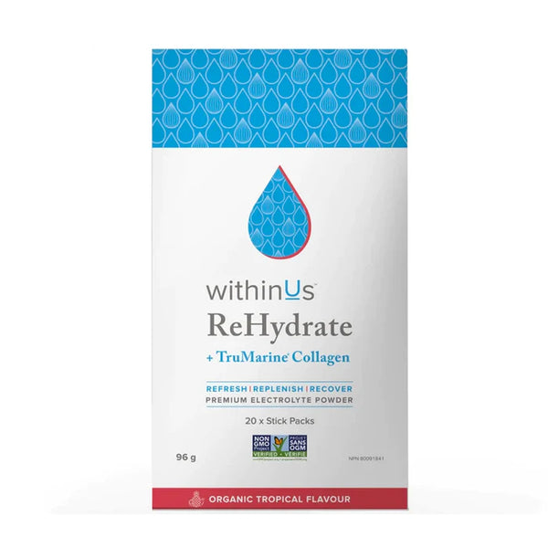 WithinUs ReHydrate™ + TruMarine® Collagen stick packs (20) - TROPICAL