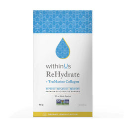 WithinUs ReHydrate™ + TruMarine® Collagen stick packs (20) - LEMON